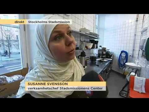 Maria Forsblom jular hos Stadsmissionen - Nyhetsmorgon (TV4)