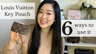 LOUIS VUITTON KEY POUCH (KEY CLES) - BEST LV SLG?! REVIEW & 6 DIFFERENT WAYS TO USE IT