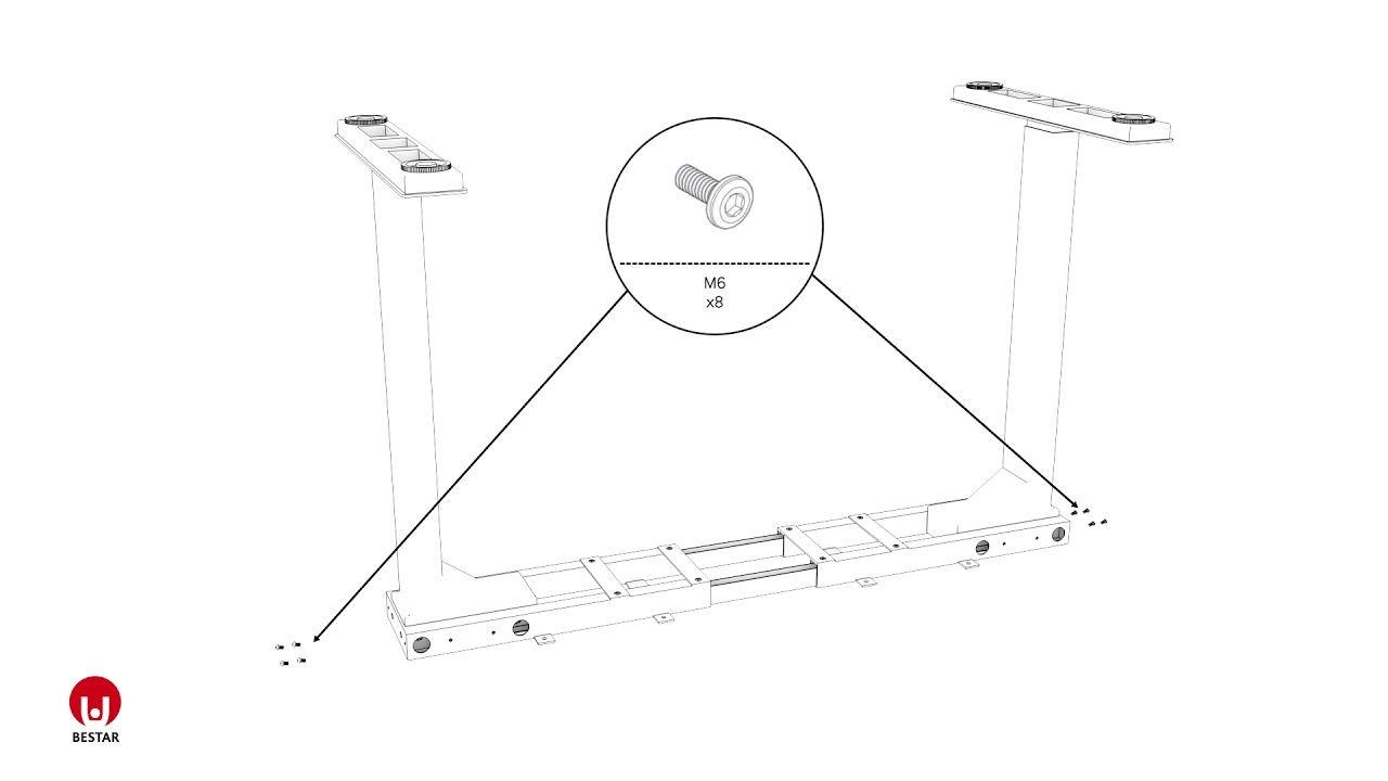 Assembly instruction Frame of Height Adjustable table (PA-3000)