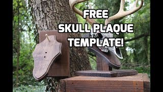 DIY Tilted Desk/Wall Skull Plaque! (Free Plaque Template Download!)