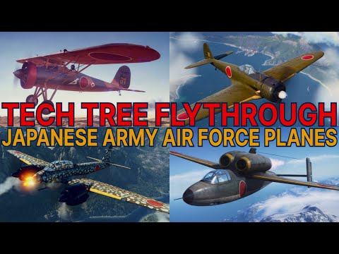 WoWP Tech Tree Flythrough: The Aircraft Of The Japanese Army Air Force From Tier 1 to Tier 10