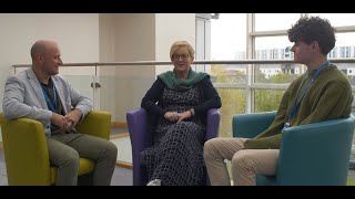 Pamela Deasy, Dr. Stephen Maher and David Hackett in conversation about Pancreatic Cancer.