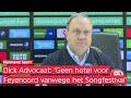Dick Advocaat: 'Feyenoord kan door Songfestival geen hotel krijgen'
