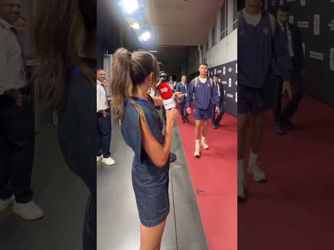 Cristiano and the reporters at the World Cup