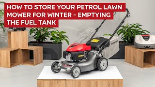 How To Store Your Petrol Lawn Mower For Winter - Emptying The Fuel Tank And Carburetor
