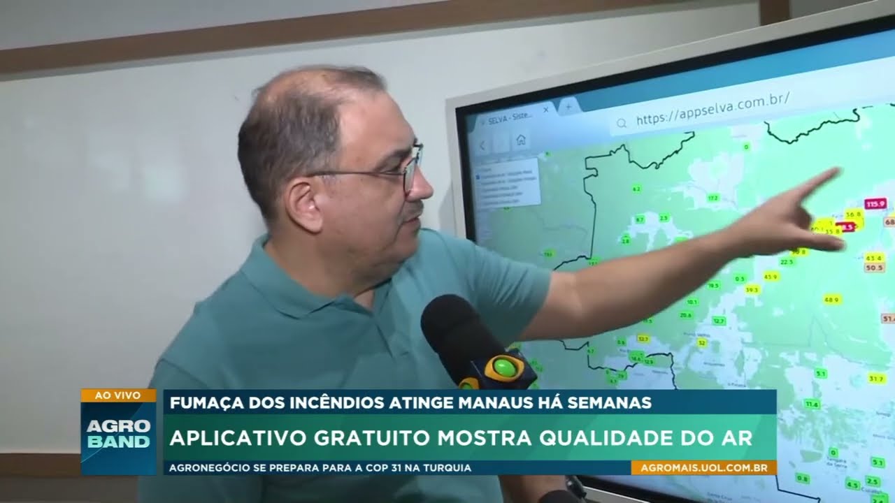Aplicativo Selva monitora qualidade do ar em Manaus durante temporada de queimadas