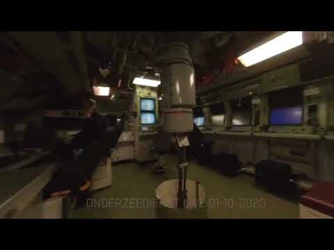 FPV drone flying through the interior of a Royal Netherlands Navy submarine