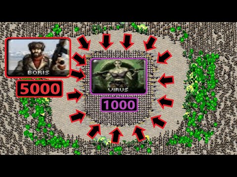 1k Virus surrounded by 5k Boris - Red Alert 2