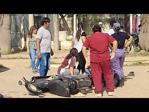 Accidente vial en Misión nueva pompeya con tres heridos