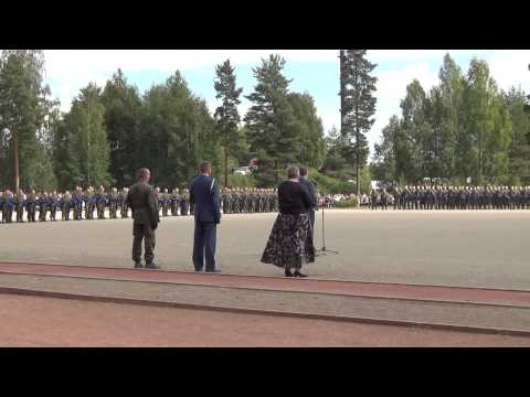 Keski-Suomen maanpuolustusjuhla Kannonkoskella 9.8.2014. Sotilasvala klo 12.00