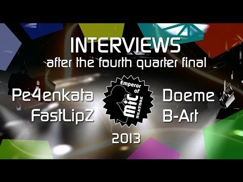EoM 2013 INTERVIEWS after the fourth quarter final Emperor of Mic