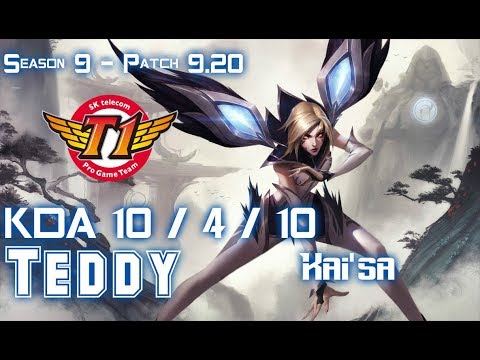 SKT T1 Teddy KAI'SA vs CAITLYN ADC - Patch 9.20 EUW Ranked