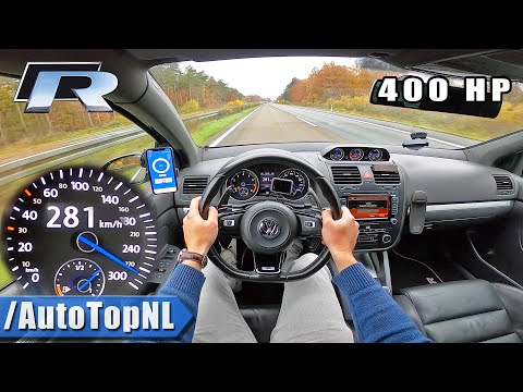 400HP VW GOLF 5 R20 TOP SPEED on AUTOBAHN NO SPEED LIMIT by AutoTopNL
