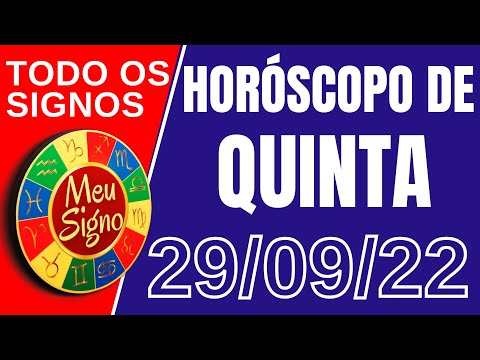 #meusigno HORÓSCOPO DE HOJE / QUINTA DIA 29/09/2022 - Todos os Signos