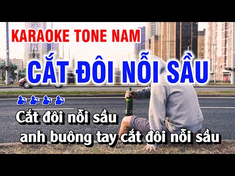 Cắt Đôi Nỗi Sầu Karaoke Tone Nam | Karaoke Hot Tiktok 2024 | Kim Chi Karaoke