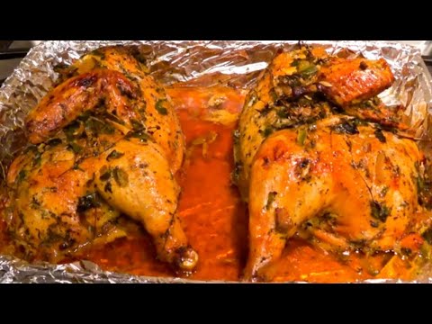 Oven Baked Golden Brown Caribbean Chicken Recipe
