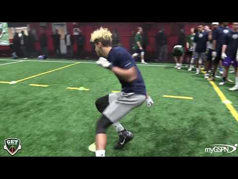 Wide Receiver drills at the Get Recruited combine
