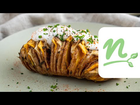 , title : 'Veganuári Hasselback-burgonya recept | Noslaty'