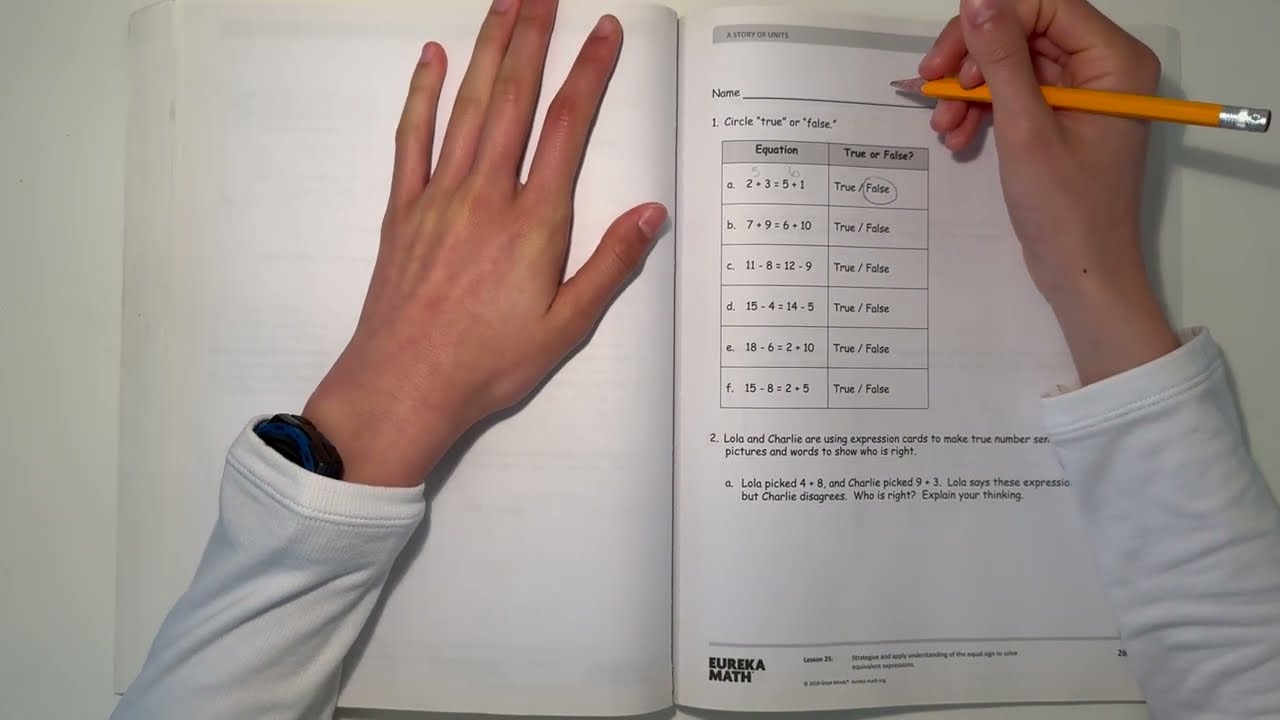 Eureka Math Grade 1 Module 2 Lesson 25 Homework | #mathwithaubrey #answers