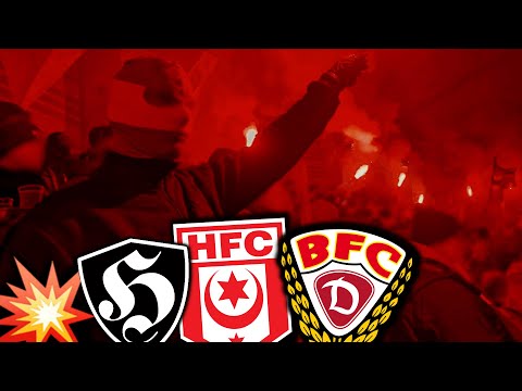 Running around, flying firecrackers, and game interruption! (Halle vs. BFC Dynamo)