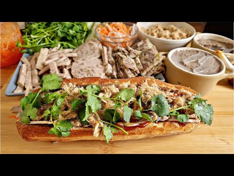 Lao-style Sandwich (Bánh Mì) - ข้าวจี่ปาเต้ลาว ເຂົ້າຈີ່ປາເຕ້ - Sandwich version Lao (Bánh Mì)