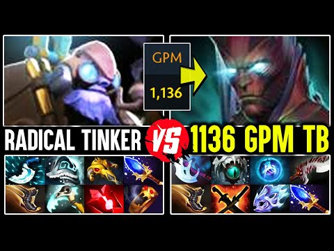 Radical Tinker God Hard Def vs 1136 Gpm Terror Blade - 1Hrs Crazy Hard Game Dota 2