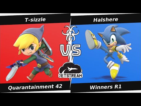 Quarantainment 42 Winners R1 - T-sizzle (Toon Link) Vs. Halshere (Sonic) Smash Ultimate - SSBU