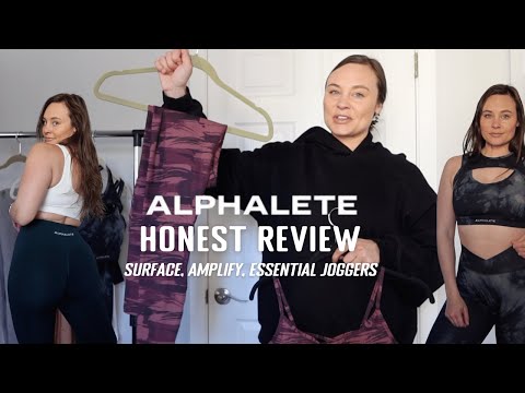 ALPHALETE HAUL & HONEST REVIEW | Amplify Leggings, Surface, Essential Joggers (Size Medium)