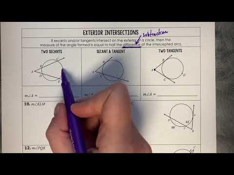 Circles: Angles Formed by Chords, Secants, and Tangents (No Algebra)