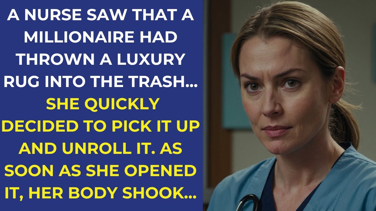 A NURSE SAW THAT A MILLIONAIRE HAD THROWN A RUG INTO THE TRASH... WHEN SHE OPENED IT HER BODY SHOOK…