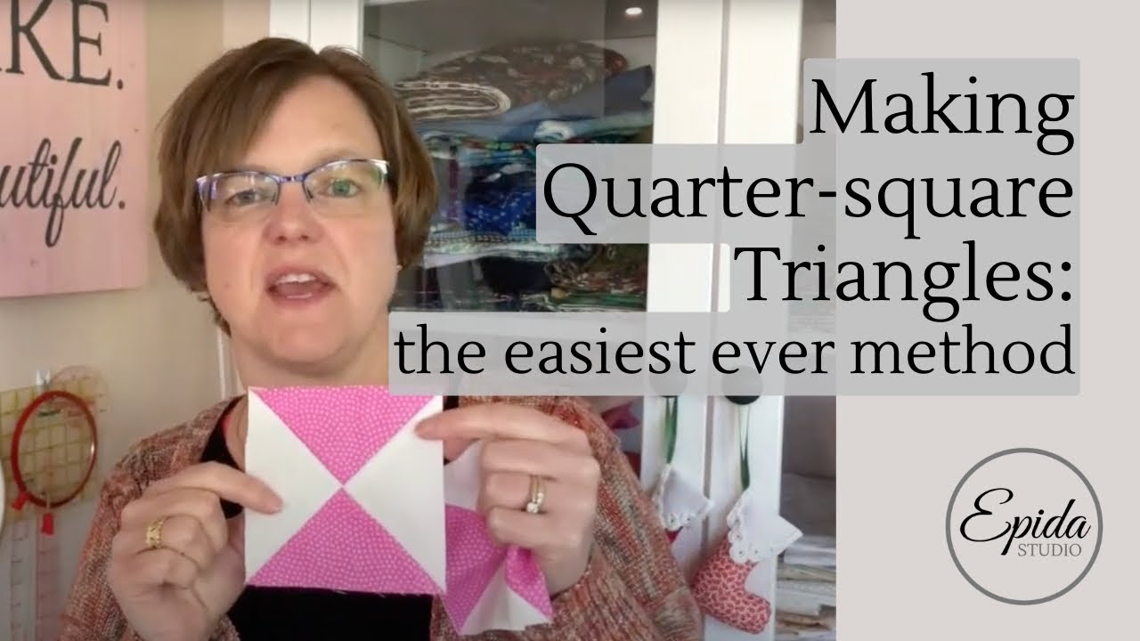 Making quarter-square triangles: the easiest ever method for making them