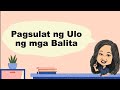 Paano Sumulat ng Ulo ng Balita (Headline)?