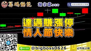 【大戶羅盤籌碼動能】 #謝宗霖0825，達邁賺漲停 情人節快樂 (圖)
