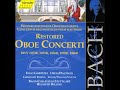 Johann Sebastian Bach: Concerto for Oboe, Violin, Strings and Basso Continuo in A Major
