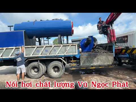 Bàn giao lò hơi đốt củi chất lượng công suất 1 tấn cho ngành bún tại Bình tân