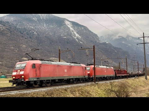 #449# TRENI MERCI - Ma che bell’incrocio tra il Mannheim e il Novara Boschetto a Claro! #alptransit 