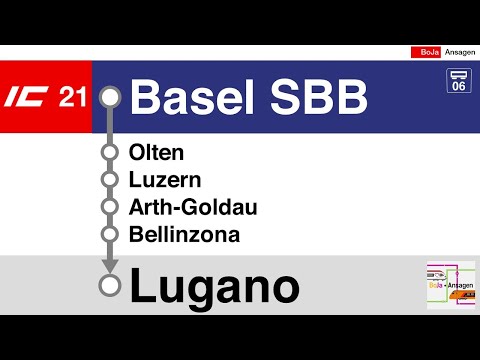 SBB Ansagen I IC21 Basel SBB - Lugano I BoJa Ansagen