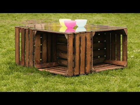 Project Tutorial: Obstkisten-Tisch selbst bauen. DIY-Idee.