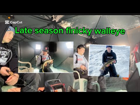 Ice fishing for warm Finicky WALLEYE ￼with special GUEST