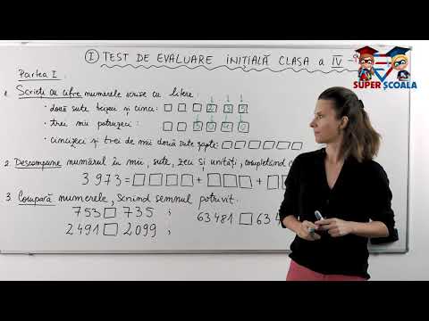 Clasa a IV-a Test evaluare inițială - Model 1