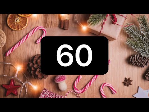 60 Second CHRISTMAS Countdown with Jingle Bells Instrumental | Christmas 2022