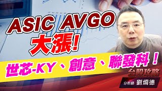 ASIC AVGO大漲，世芯-KY、創意、聯發科！｜台股攻略｜劉烱德 (圖)