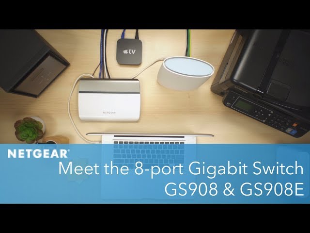 Video teaser for Meet the NETGEAR 8-port Switch with Cable Management (GS908 & GS908E) | Business
