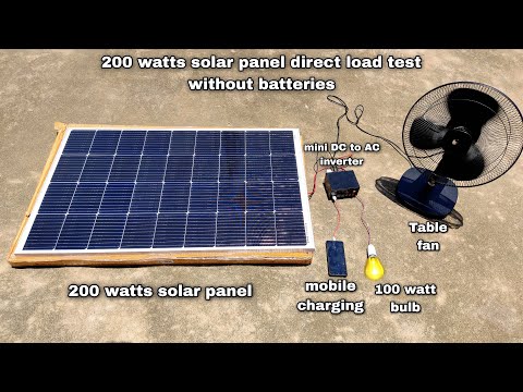 Mini Solar Panel Experiment | Direct Connection to load without batteries | 200W Solar Panel Test