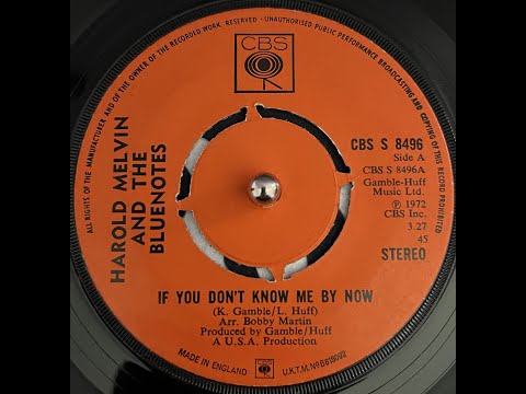 Harold Melvin and the Bluenotes   If You Don't Know Me By Now
