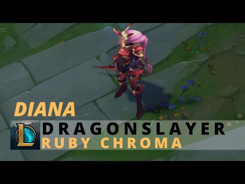 Dragonslayer Diana Ruby Chroma - League Of Legends
