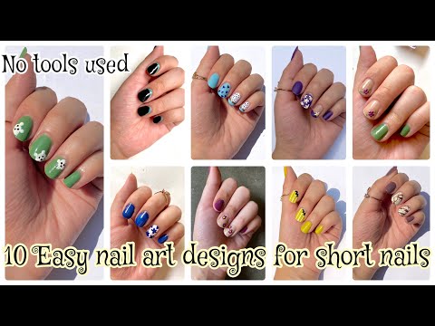 10 Easy nail art designs for short nails | Nail art compilation 2022 | Sunday special compilation