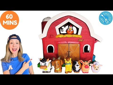Farm Animals and First Words for Toddlers, ONE HOUR, Learn with Ms. Alyssa, Baby Learning Video