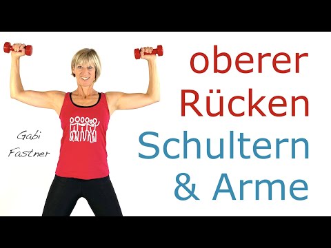 📮 20 min. oberer Rücken, Schultern und Arme trainieren | mit Kleinhanteln