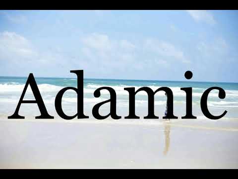 How To Pronounce Adamic🌈🌈🌈🌈🌈🌈Pronunciation Of Adamic